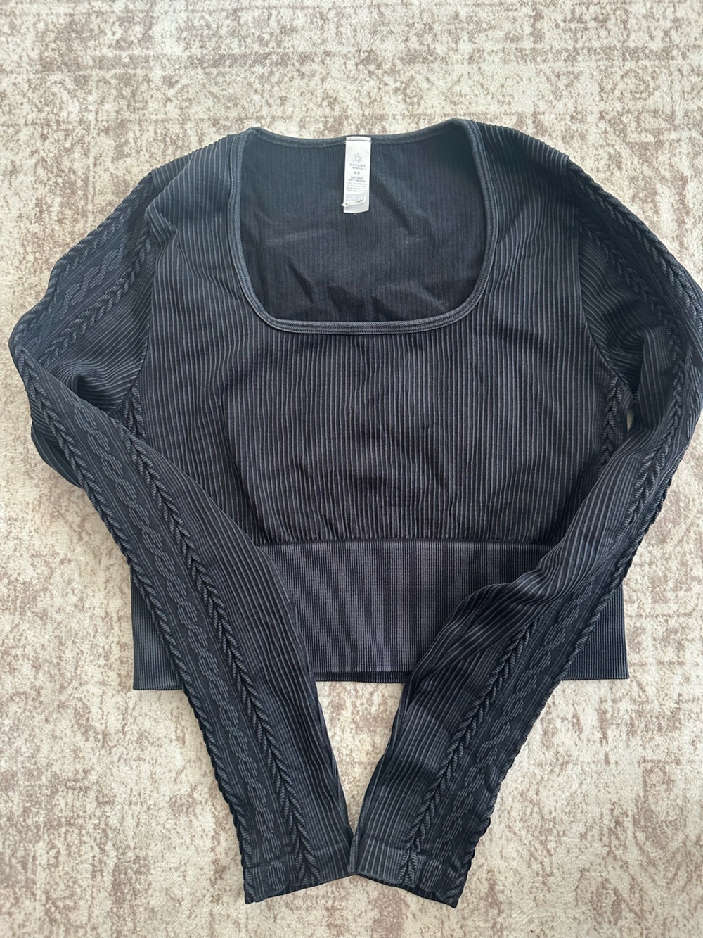 Aerie Offline ribbed crop work out top